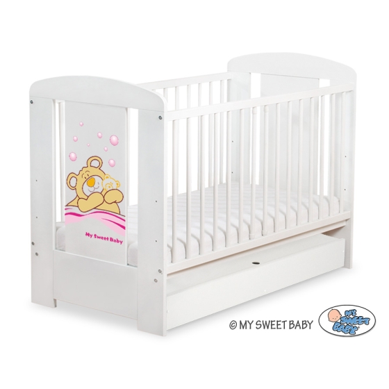 Baby cot bed 120x60cm Tedy Bear Barnaba with drawer STANDARD