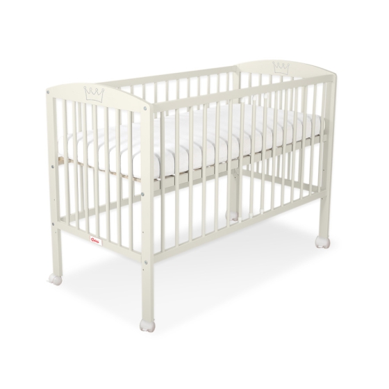 Baby cot bed 120x60cm with crown no. 5006-10- cream
