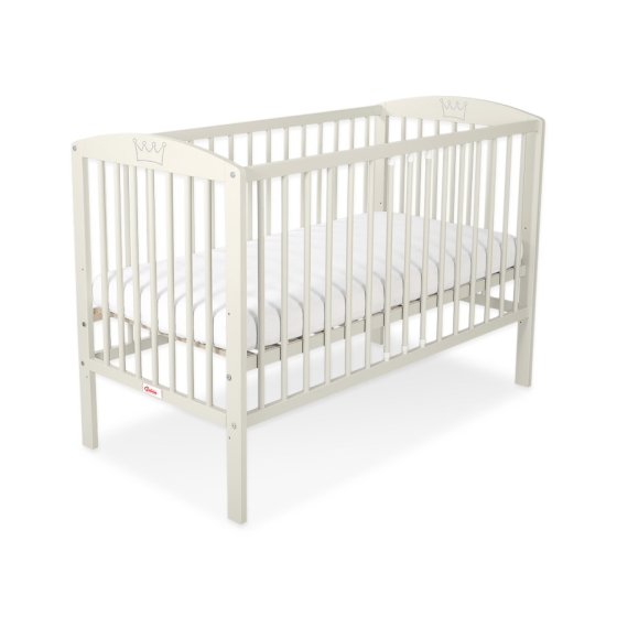 Baby cot bed 120x60cm with crown no. 5006-10- cream