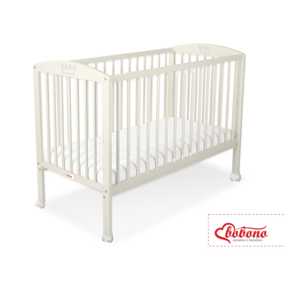 Baby cot bed 120x60cm with crown no. 5006-10- cream