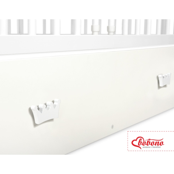Baby cot bed 120x60cm with crown with drawer MAXI