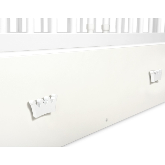 Baby cot bed 120x60cm with crown with drawer MAXI