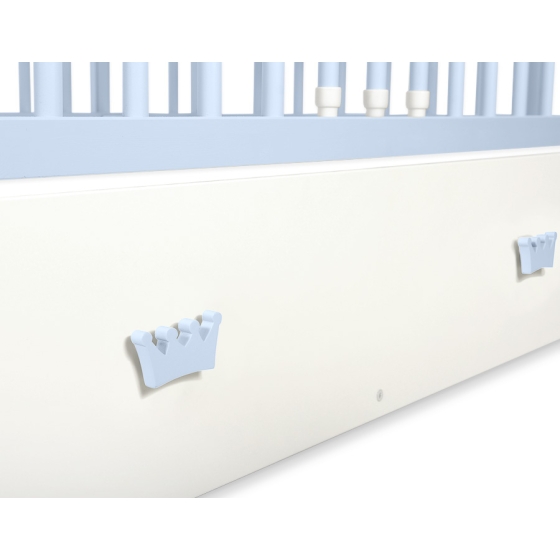 Baby cot bed 120x60cm with crown with drawer MAXI