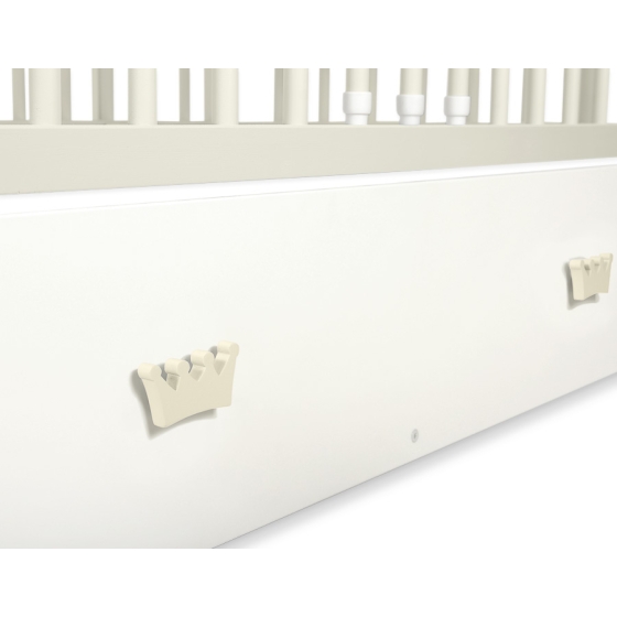 Baby cot bed 120x60cm with crown with drawer MAXI