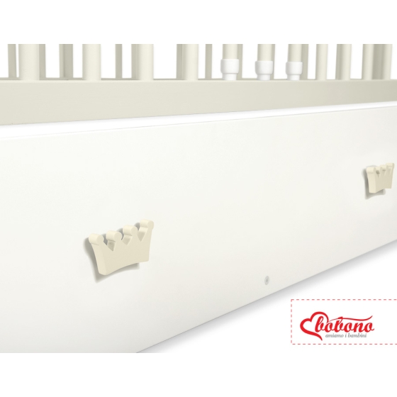 Baby cot bed 120x60cm with crown with drawer MAXI