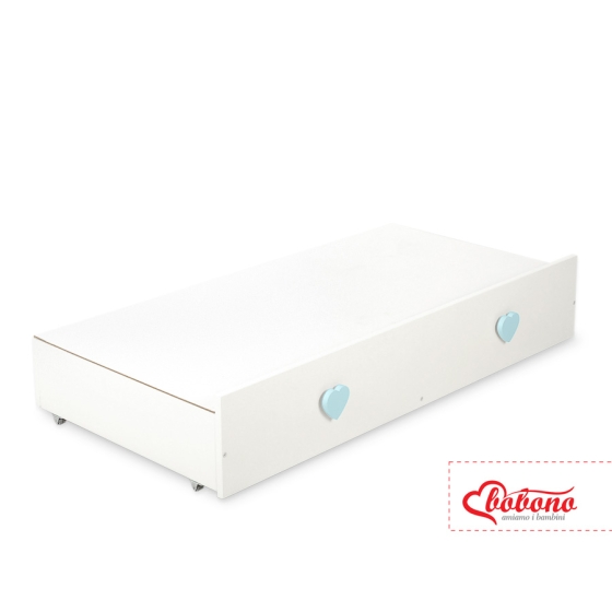 Baby cot bed 120x60cm with hearts with drawer MAXI