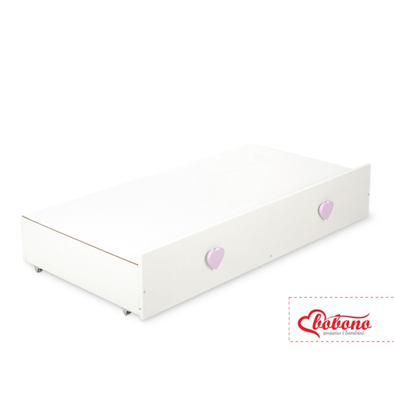 Baby cot bed 120x60cm with hearts with drawer MAXI