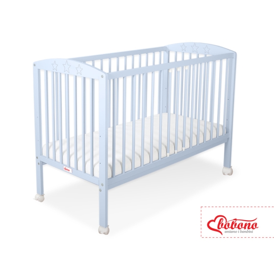 Baby cot bed 120x60cm with Stars 5002-03- blue