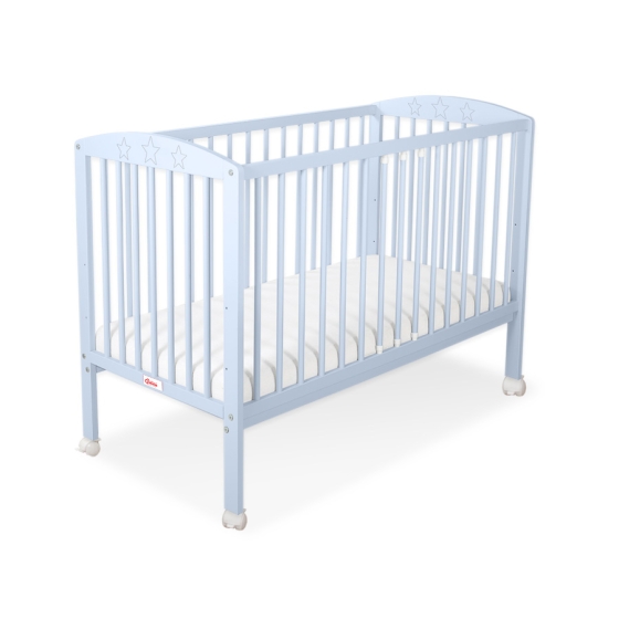 Baby cot bed 120x60cm with Stars 5002-03- blue