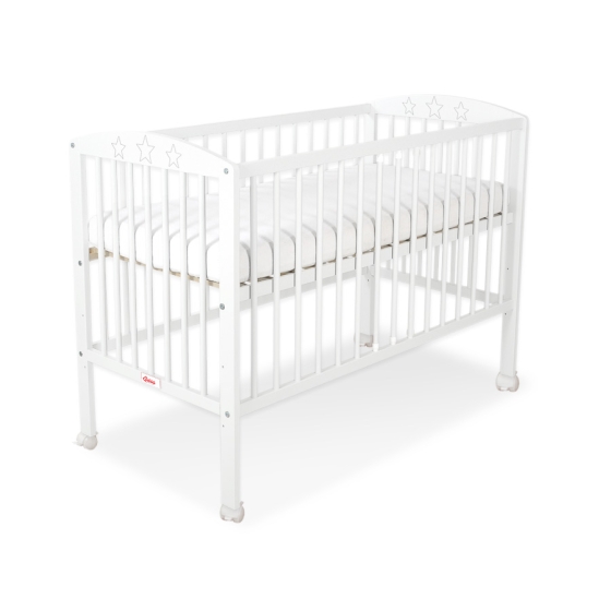 Baby cot bed 120x60cm with stars White