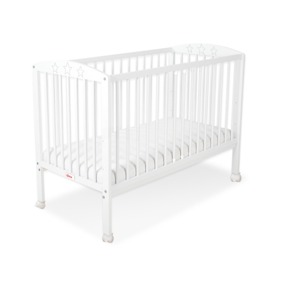 Baby cot bed 120x60cm with stars White