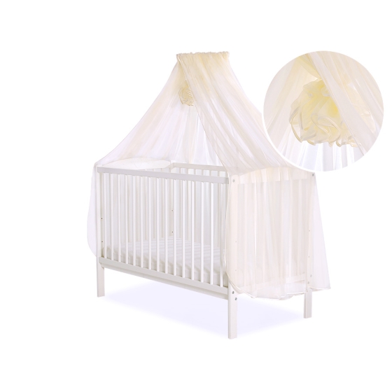 Baby Cot Bed Mosquito-net made of tulle - cream