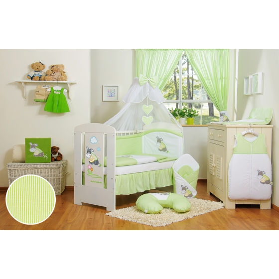 Baby Cot Bed Mosquito-net made of tulle- Donkey Luca green