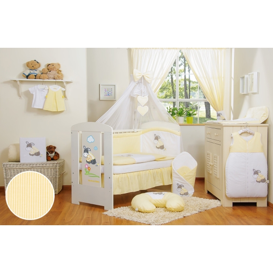 Baby Cot Bed Mosquito-net made of tulle- Donkey Luca yellow