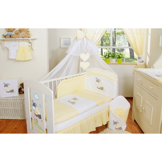 Baby Cot Bed Mosquito-net made of tulle- Donkey Luca yellow