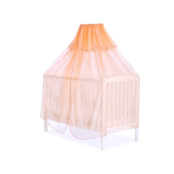 Baby Cot Bed Mosquito-net made of tulle - peach
