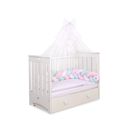 Baby Cot Bed Mosquito-net made of tulle- white