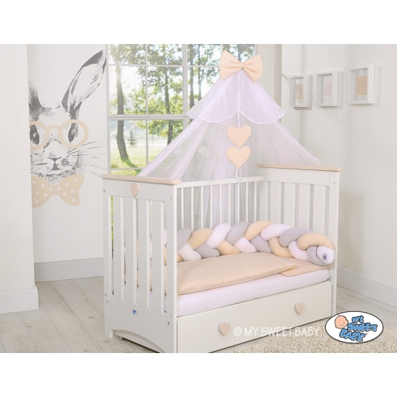 Baby Cot Bed Mosquito-net made of tulle- white