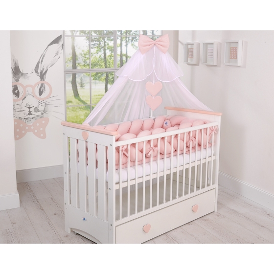 Baby Cot Bed Mosquito-net made of tulle- white