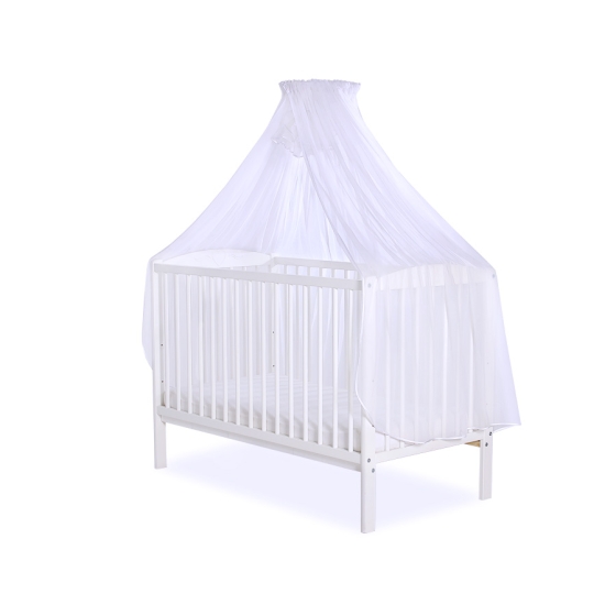 Baby Cot Bed Mosquito-net made of tulle - white