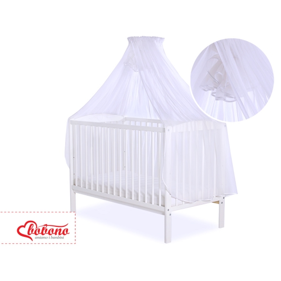 Baby Cot Bed Mosquito-net made of tulle- white