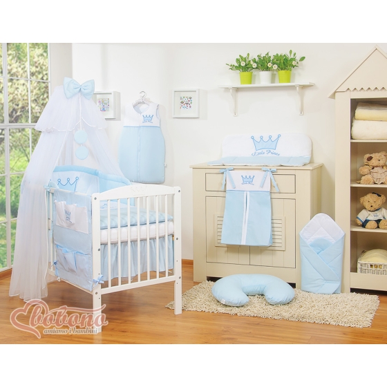 Baby Cot Bed Tulle Mosquito-net- Little Prince/Princess blue