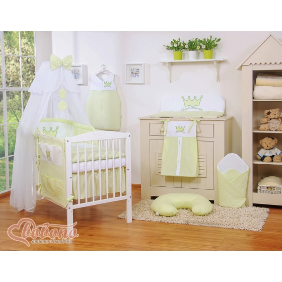 Baby Cot Bed Tulle Mosquito-net- Little Prince/Princess green