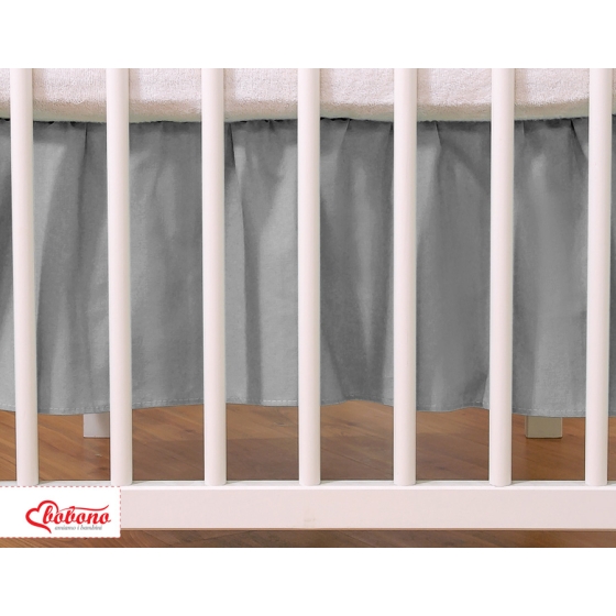 Baby cot decorative skirt dust Ruffle-Masking flounce 120x60cm- anthracite
