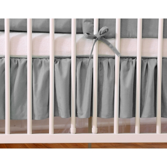 Baby cot decorative skirt dust Ruffle-Masking flounce 120x60cm- anthracite