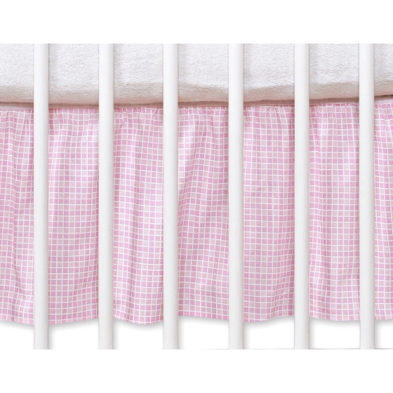 Baby cot decorative skirt dust Ruffle-Masking flounce 120x60cm- Good night pink