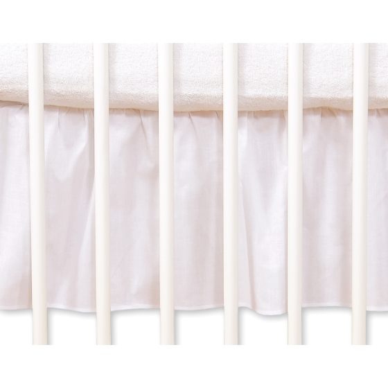 Baby cot decorative skirt dust Ruffle-Masking flounce 120x60cm- Hanging Hearts white