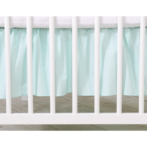 Baby cot decorative skirt dust Ruffle-Masking flounce 120x60cm- Little Prince/Princess mint