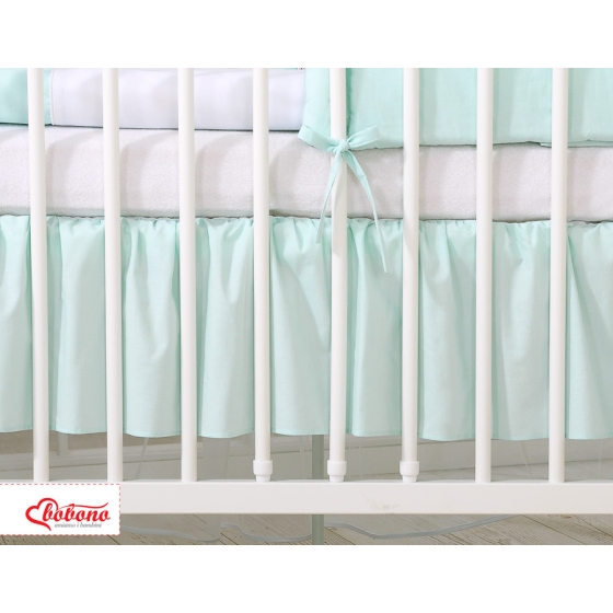 Baby cot decorative skirt dust Ruffle-Masking flounce 120x60cm- Little Prince/Princess mint