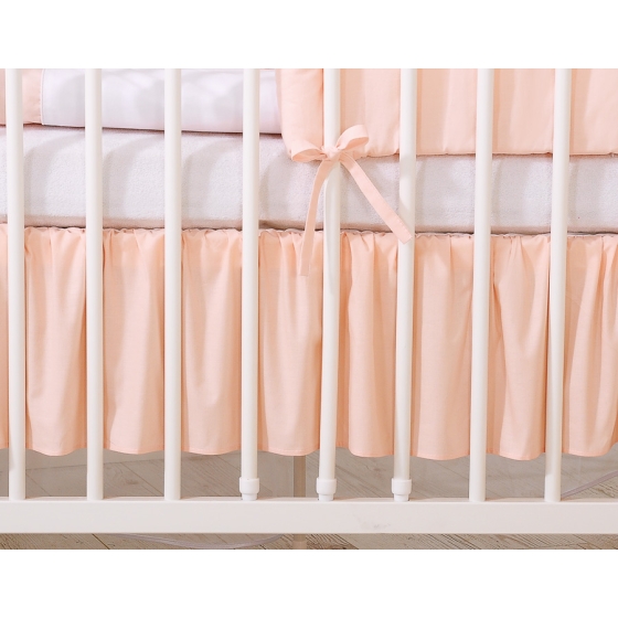 Baby cot decorative skirt dust Ruffle-Masking flounce 120x60cm- Little Prince/Princess pink