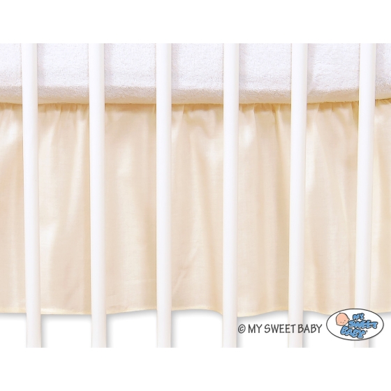 Baby cot decorative skirt dust Ruffle-Masking flounce 120x60cm- Teddy Bear Barnaba cream