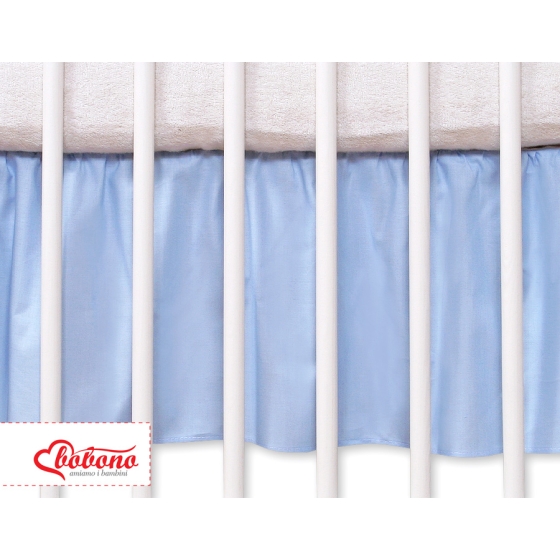 Baby cot decorative skirt dust Ruffle-Masking flounce 140x70cm- Hanging Hearts blue