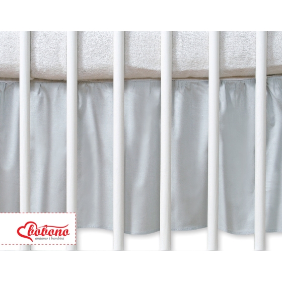 Baby cot decorative skirt dust Ruffle-Masking flounce 140x70cm- Hanging Hearts Gray