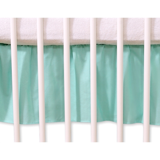 Baby cot decorative skirt dust Ruffle-Masking flounce 140x70cm- Hanging Hearts mint