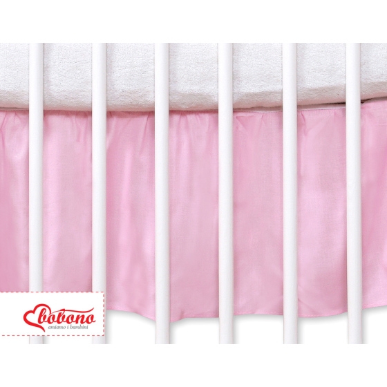 Baby cot decorative skirt dust Ruffle-Masking flounce 140x70cm- Hanging Hearts pink