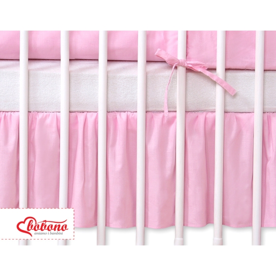Baby cot decorative skirt dust Ruffle-Masking flounce 140x70cm- Hanging Hearts pink