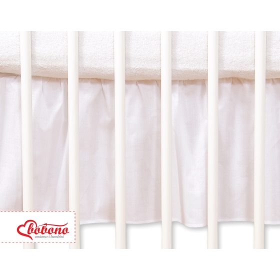 Baby cot decorative skirt dust Ruffle-Masking flounce 140x70cm- Hanging Hearts white