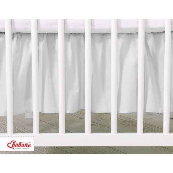 Baby cot decorative skirt dust Ruffle-Masking flounce 140x70cm- Little Prince/Princess gray