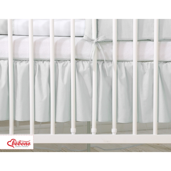 Baby cot decorative skirt dust Ruffle-Masking flounce 140x70cm- Little Prince/Princess gray