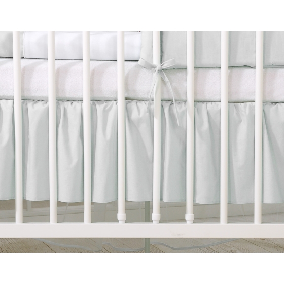 Baby cot decorative skirt dust Ruffle-Masking flounce 140x70cm- Little Prince/Princess gray