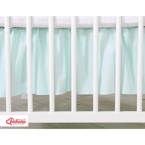 Baby cot decorative skirt dust Ruffle-Masking flounce 140x70cm- Little Prince/Princess mint