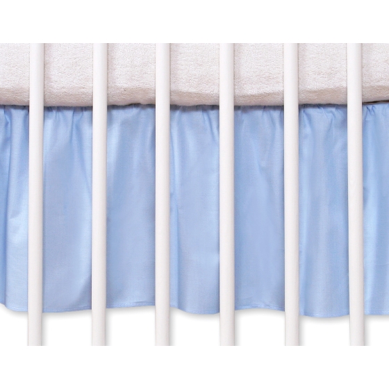 Baby cot decorative skirt dust Ruffle-Masking flounce 140x70cm- Teddy Bear Barnaba blue