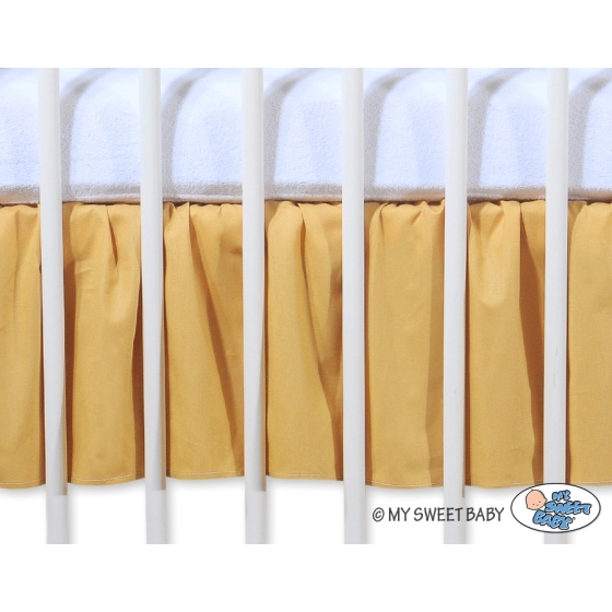 Baby cot decorative skirt dust Ruffle-Masking flounce 140x70cm- Teddy Bear Barnaba brown