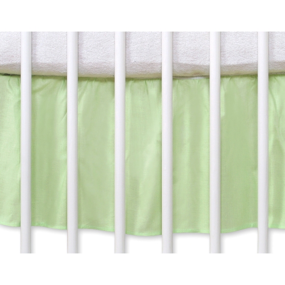 Baby cot decorative skirt dust Ruffle-Masking flounce 140x70cm- Teddy Bear Barnaba green