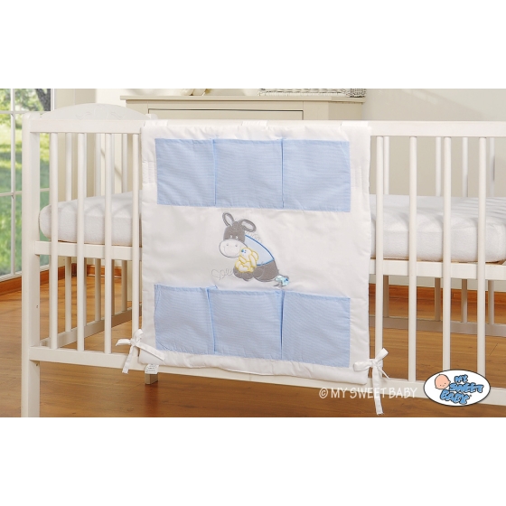 Baby Cot Tidy Organiser- Donkey Luca blue