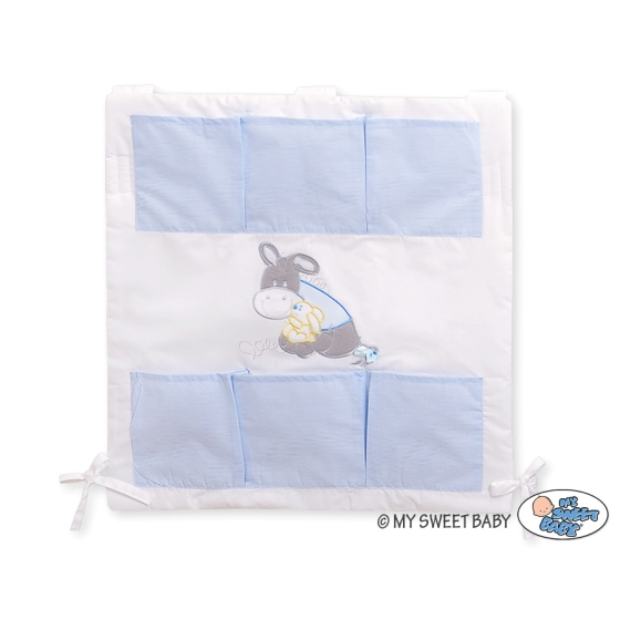 Baby Cot Tidy Organiser- Donkey Luca blue